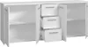 Niedriges Sideboard – Mattweiß – 4 Türen, 3 Schubladen – Produktbild-Vorschau 12
