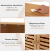 COSTWAY Badezimmerschrank Bambus, Badschrank mit 2 Produktbild-Vorschau 5
