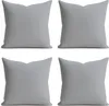 4er Set Kissenhülle 40x40 cm hellgrau pflegeleicht mit Produktbild-Vorschau 1
