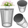 KADAX Doppelseitiger Blumenständer 40 cm Platin + schwarze Produktbild-Vorschau 1