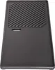 A cast iron grill plate with a ribbed section and a flat section, shown from a top-down perspective. Podgląd zdjęcia produktu