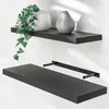 CASARIA® Étagère murale flottante noire 70 cm MDF robuste Voir les images du produit 1