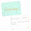 10 Einladungskarten Mint mit Goldlack inkl. 10 weißen Produktbild-Vorschau 1