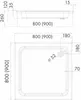 BADLAND Duschwanne Quadratisch Grawello 80x80x26 cm mit Produktbild-Vorschau 6