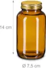 Relaxdays Braungläser, 4er Set, 400 ml, mit Deckel & Produktbild-Vorschau 4