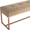 vidaXL Panca Beige 110x36x45 cm Velluto Anteprima dell’immagine prodotto 5