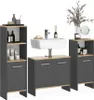 A 3-piece bathroom furniture set with a sink, vanity, and storage cabinets. Náhled obrázku produktu