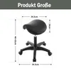 Sattelstuhl Sattelhocker Rollhocker Salon Arbeitsstuhl Produktbild-Vorschau 2