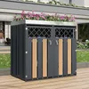 Merax uzamykatelný box na popelnice s květináčem, dvojité Náhled obrázku produktu 1