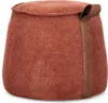 Pouf Anila 50 x 50 x 41,5 cm MDF Polyester Orange Produktbild-Vorschau 1