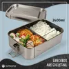Dimono Premium Edelstahl Lunchbox 2400 ml - 100% Produktbild-Vorschau 6