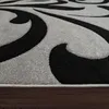 Tapis design avec découpe des contours Moderne Gris Noir Voir les images du produit 2