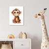 Leinwand Bilder 30x40 cm - Kinder Tiere - Affe, Bilder, Produktbild-Vorschau 3