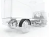 A transparent rendering of a truck chassis with a black fender installed over the rear wheel. Produktbild-Vorschau