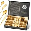 Besteck Set, 6 Personen Geschirrset, 24-teiliges Edelstahl Produktbild-Vorschau 1