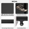 A collage of four close-up images highlighting different features of a furniture product, with German text descriptions. Produktbild-Vorschau