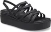 crocs Brooklyn Strappy Low Wedge Women Schwarz Croslite Produktbild-Vorschau 1