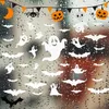 Halloween Fensterbilder, 60 Stück, PVC, weiß, 30x20 cm Produktbild-Vorschau