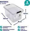 DEUBA® 10x Boîte de rangement 2L plastique transparent Voir les images du produit 2