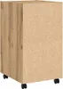 vidaXL Skriňa s kolieskami Artisan dub 33x38x60 cm materiál Náhľad obrázku produktu 6