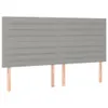 vidaXL LED Kopfteil Hellgrau 180x5x118/128 cm Stoff Produktbild-Vorschau 4