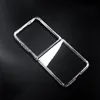 A clear plastic phone case for a foldable phone is shown on a black background. Náhled obrázku produktu