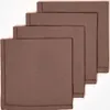 HOMESCAPES Stoffservietten aus Baumwolle, 4er-Set, braun Produktbild-Vorschau 1
