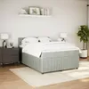 Boxspringbett mit Matratze Hellgrau 140x190 cm Samt Produktbild-Vorschau 5