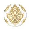 MuchoWow® Mauspad Mousepad Vintage - Blumen - Gold - Muster Produktbild-Vorschau 1