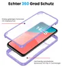 An exploded view of a phone case with a phone inside, showing its protective layers. Produktbild-Vorschau