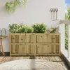 vidaXL Bac à plantes 150x50x70 cm Bois de pin imprégné Voir les images du produit 3