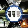 Collage of lifestyle images showing the WUBEN E7 LED flashlight in various outdoor and emergency scenarios, with product shots in the center. Produktbild-Vorschau