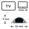 Hama PVC Kabelkanal 1m Kabelleiste Leitungskanal Kabel Produktbild-Vorschau 4