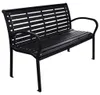 vidaXL Gartenbank Schwarz 116 cm Stahl und WPC Produktbild-Vorschau 5
