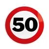 Metallschild mit Verkehrszeichen als Dekoration zum 50. Produktbild-Vorschau 1