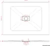 SMC Duschwanne Duschtasse 140x100cm mit anti-rutsch Produktbild-Vorschau 3
