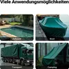 Wiltec wetterfeste Abdeckplane dunkelgrün, wasserfeste Produktbild-Vorschau 7