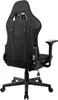 The back view of a black gaming chair is shown against a white background. Produktbild-Vorschau