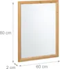Relaxdays Wandspiegel, Bambus Rahmen, HxB: 80 x 60 cm, Produktbild-Vorschau 5