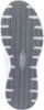 The bottom view of a white shoe with a gray sole. Produktbild-Vorschau