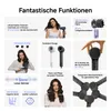 A collage of images showcasing the features and design of a hairdryer. Voir les images du produit