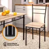 CASARIA® Esstisch mit 4 Stühlen Holz 5-tlg Set Metall Produktbild-Vorschau 3