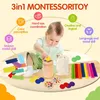 Montessori Spielzeug ab 1 Jahr, 3-in-1 Holzspielzeug für Produktbild-Vorschau 2