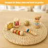 6pcs Montessori Holz Rassel - Musik Holz Spielzeug, Produktbild-Vorschau 3