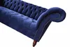 Chesterfield Design Luxus Polster Sofa Couch 3 Sitz Blau Produktbild-Vorschau 3