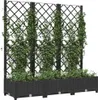 vidaXL Záhradný kvetináč s mriežkou čierny 120 x 40 x 121,5 Náhľad obrázku produktu 7