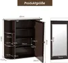 A diagram showing the dimensions of a bathroom cabinet with a mirror. Náhled obrázku produktu