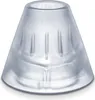 A close-up studio shot of a clear, conical attachment for a pore cleaner. Produktbild-Vorschau