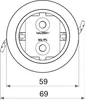 Evoline One Steckdose ohne Abdeckring ø 59mm mit Produktbild-Vorschau 2