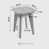 Krok Wood 2x  Hocker Paris aus Massivholz in Buche 35x35x45 Produktbild-Vorschau 5